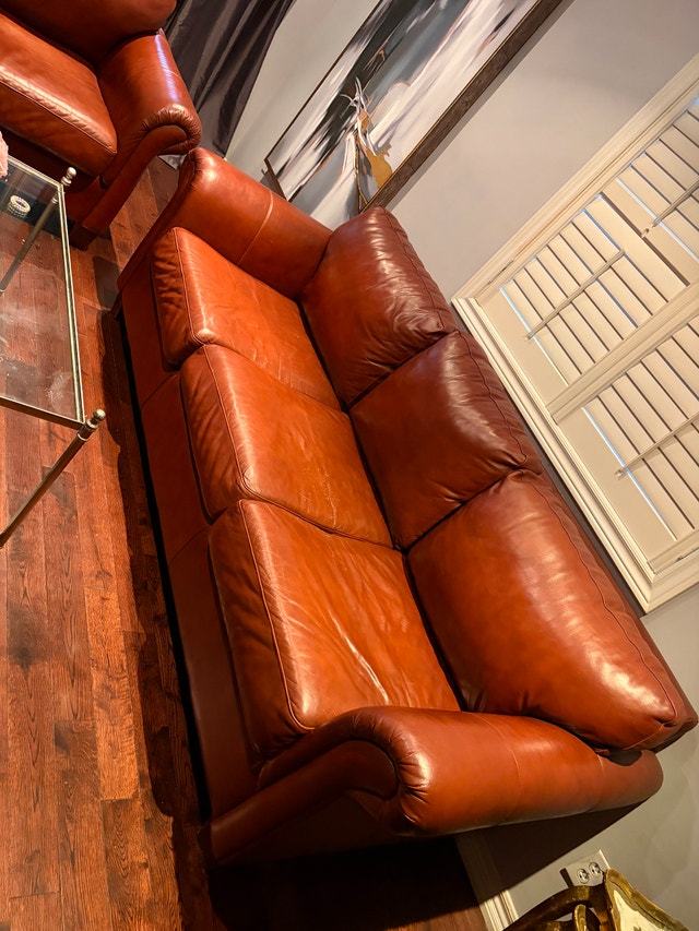 Leather couch set for sale