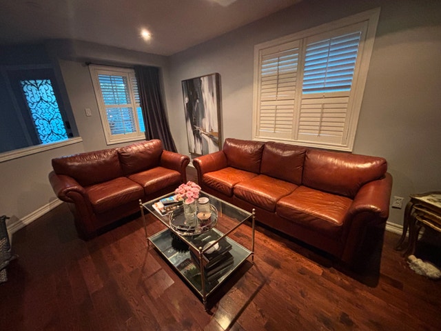 Leather couch set for sale - photo 3