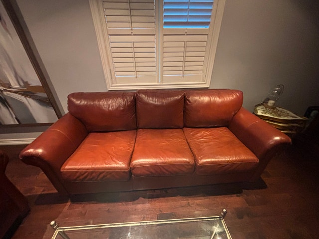 Leather couch set for sale - photo 4