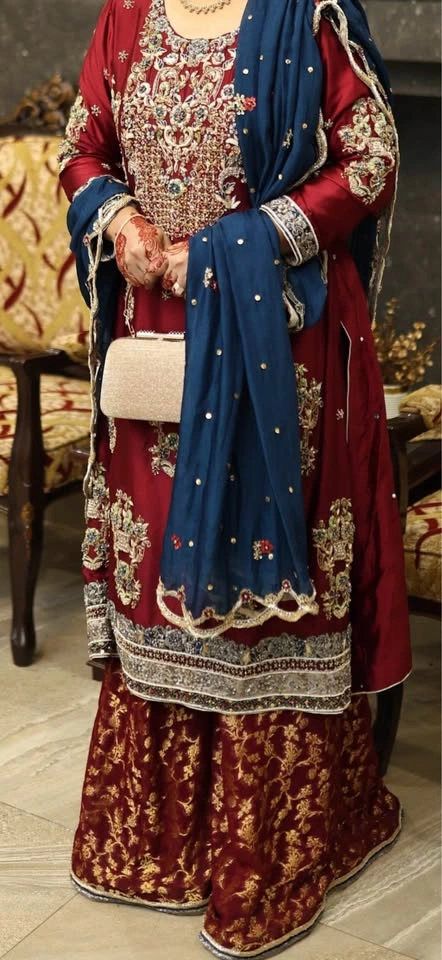 Elegant Embroidered Pakistani/Indian Wedding Party Wear