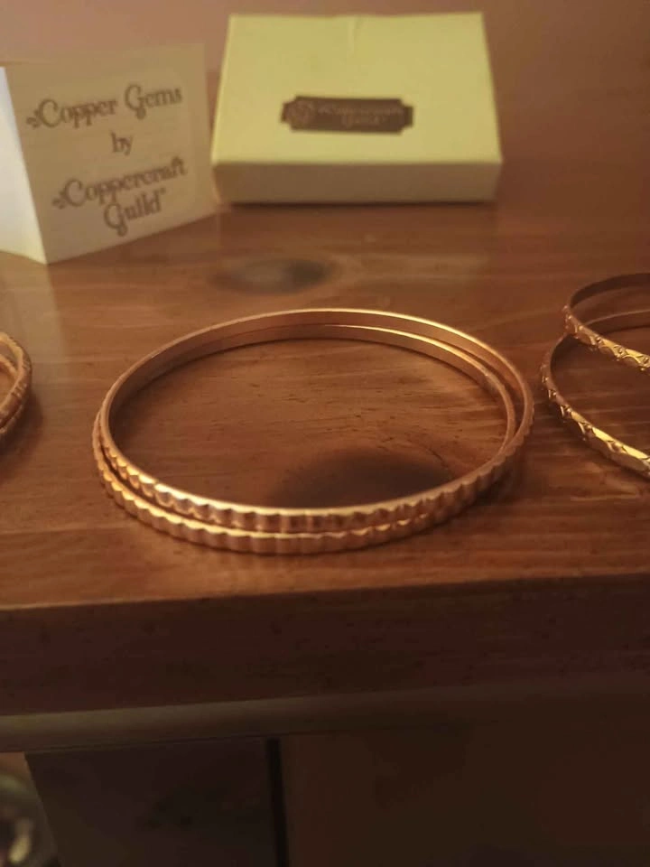 6x 1970s Coppercraft Guild Copper Bangle Bracelets - photo 4