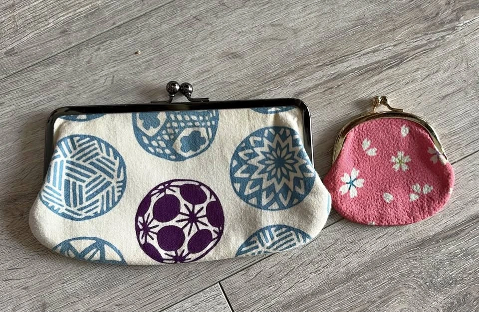 Japanese Fabric Kiss-Lock Coin Purse Set