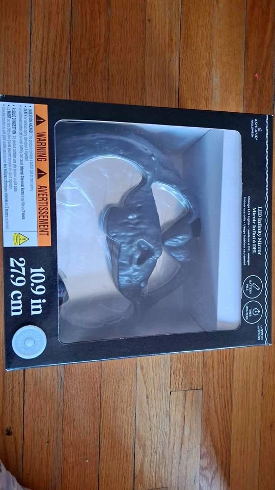 Black Pumpkin Light Up Infinity Mirror