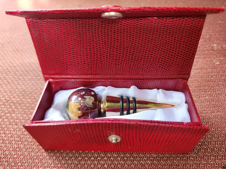 Alexander Kalifano Gemstone Globe Wine Stopper