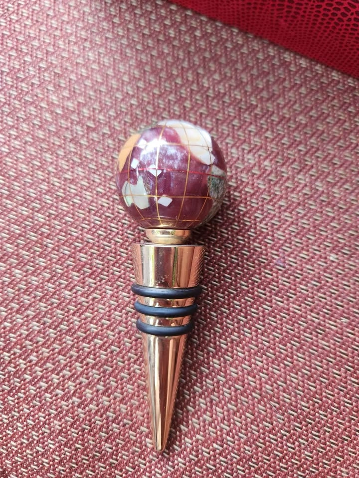 Alexander Kalifano Gemstone Globe Wine Stopper - photo 2