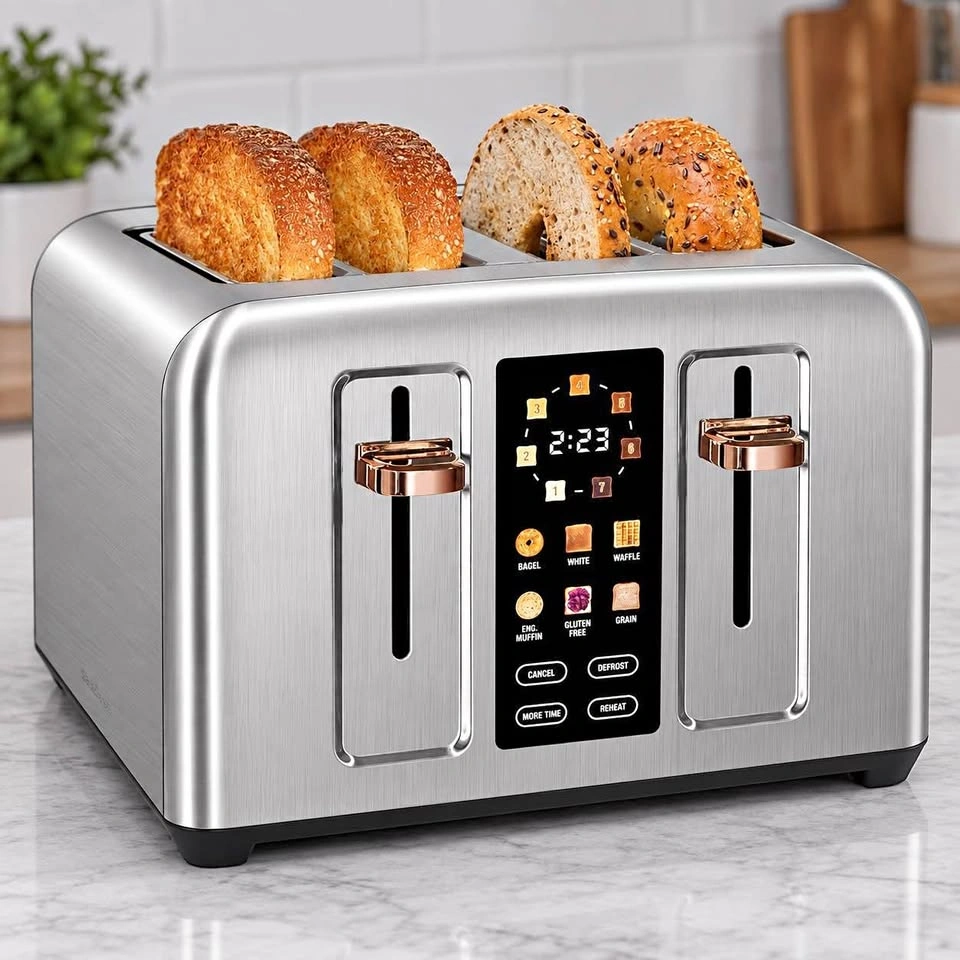 Brand New SEEDEEM 4-Slice Touchscreen Toaster – Stainless Steel