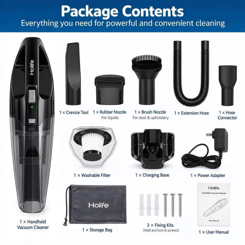 Brand New Holife Cordless Handheld Vacuum – Wet & Dry + Accessor - photo 4