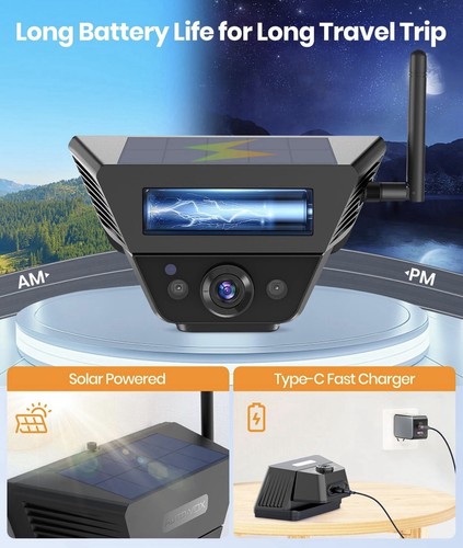 AUTO VOX Solar Wireless Backup Camera 7.2" 1080P DVR Monitor - photo 3