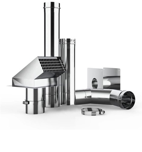 CAMPLUX 3" Horizontal Stainless Steel Vent Pipe Kit