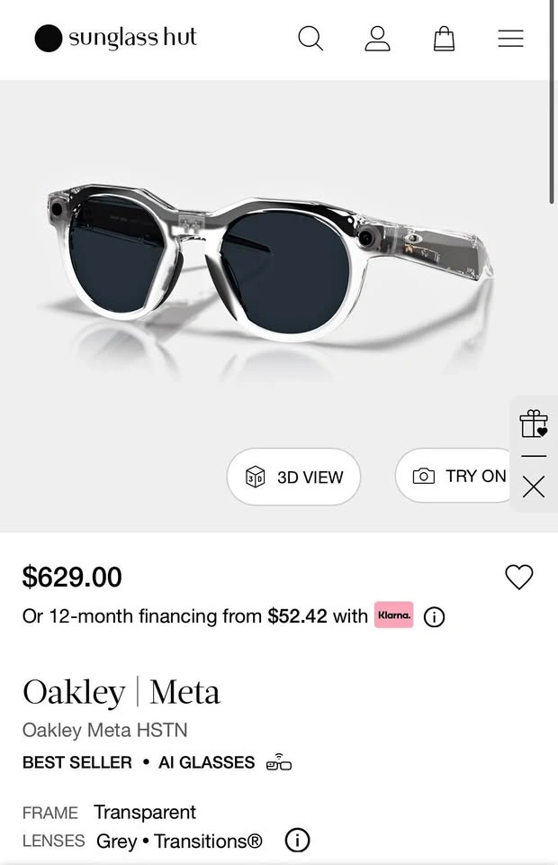 Oakley Meta HSTN Transition AI Glasses