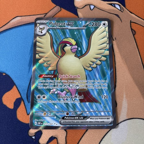 Pidgeot ex 164/197 SV03: Obsidian Flames Holo NM
