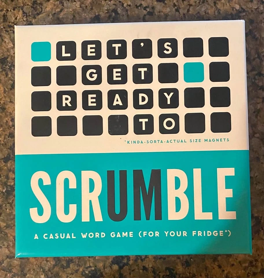 NEW Scrumble magnetic word game for your fridge