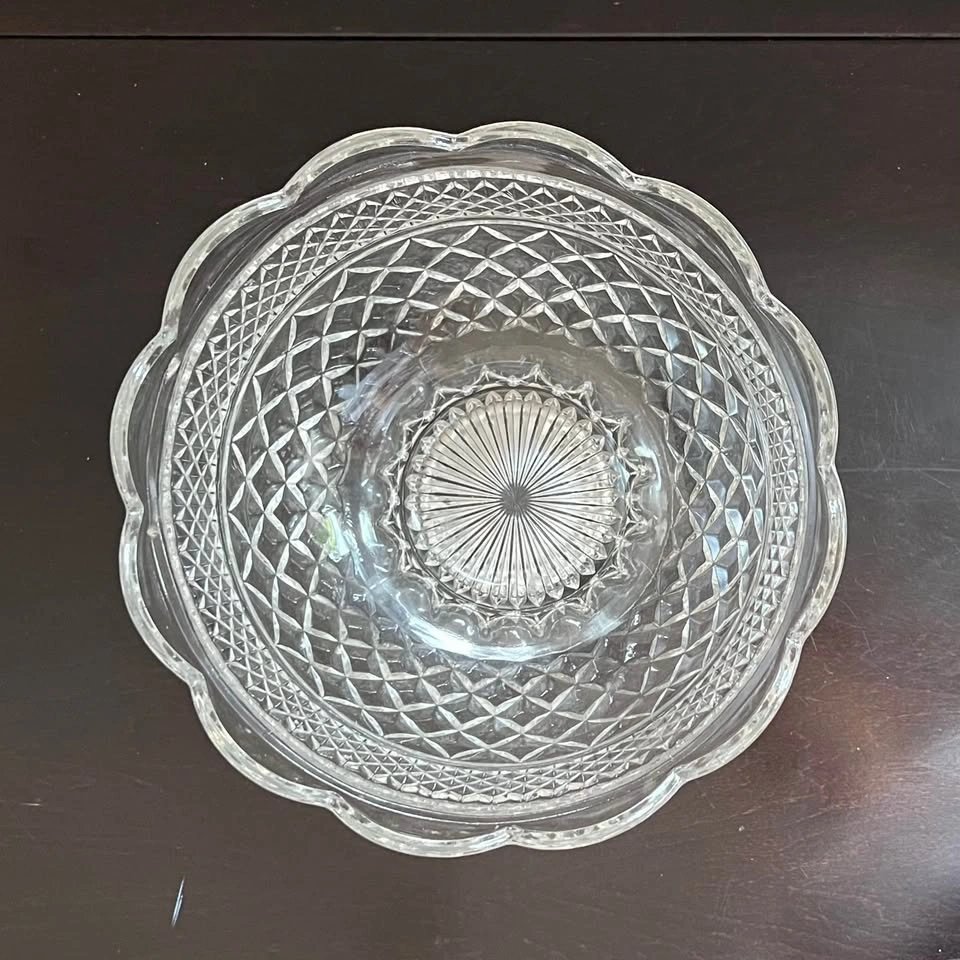 Anchor Hocking Wexford 10” Glass Fruit/Serving Bowl Footed Scall - photo 4
