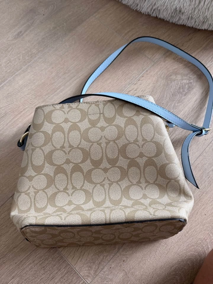 Coach Signature Canvas Bucket Bag (baby blue trim) - photo 2