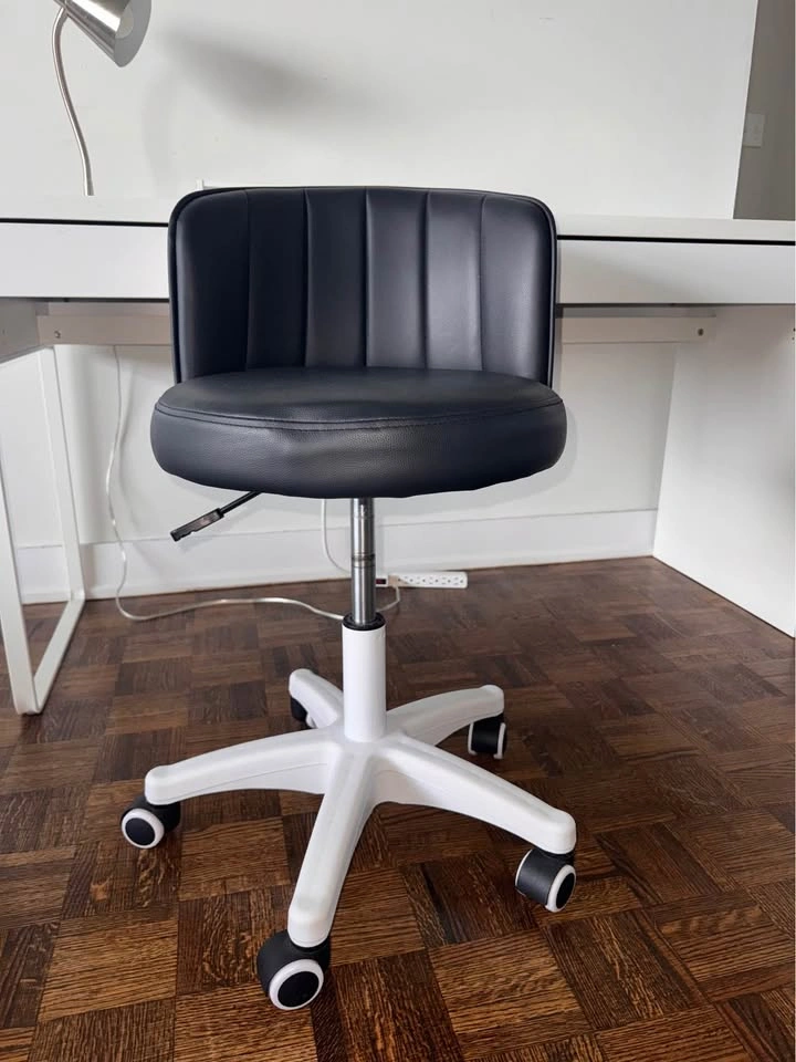 White Desk + Office Chair + Lamp + Laptop Stand - photo 2