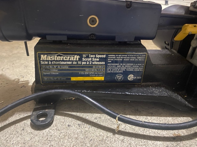 Mastercraft Scroll Saw