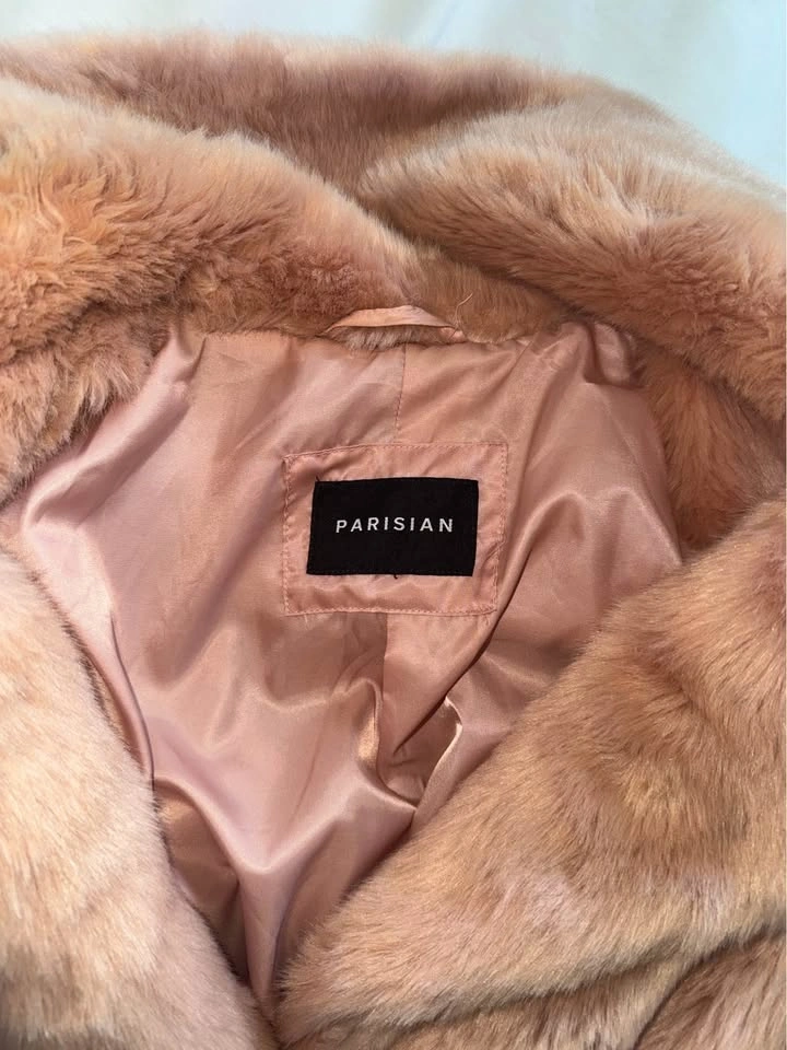 Blush Pink Faux Fur Teddy Coat - photo 3
