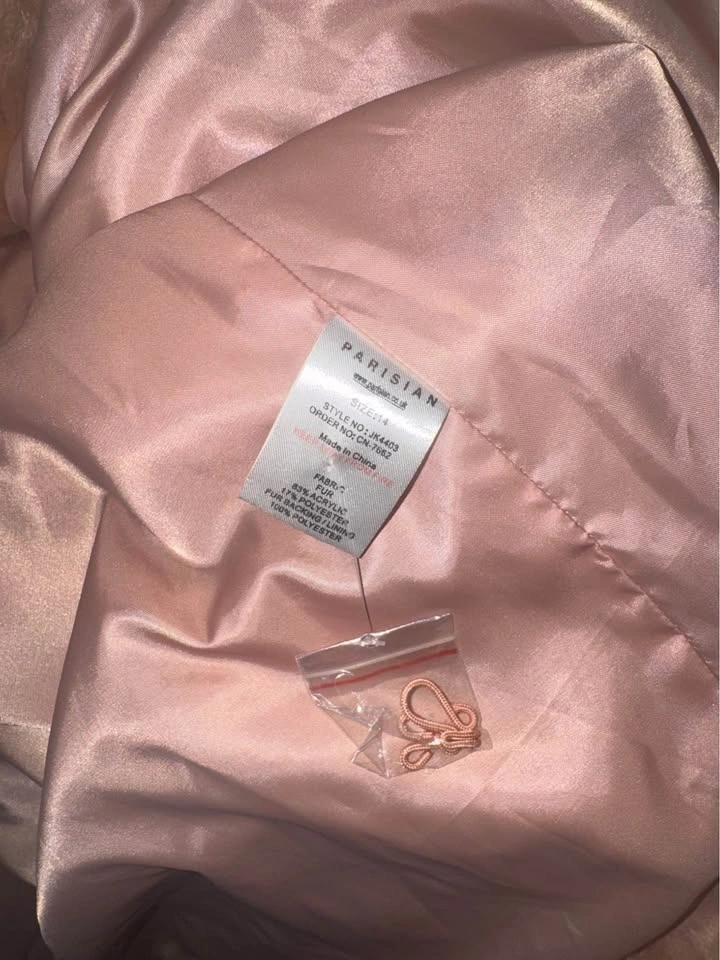 Blush Pink Faux Fur Teddy Coat - photo 4