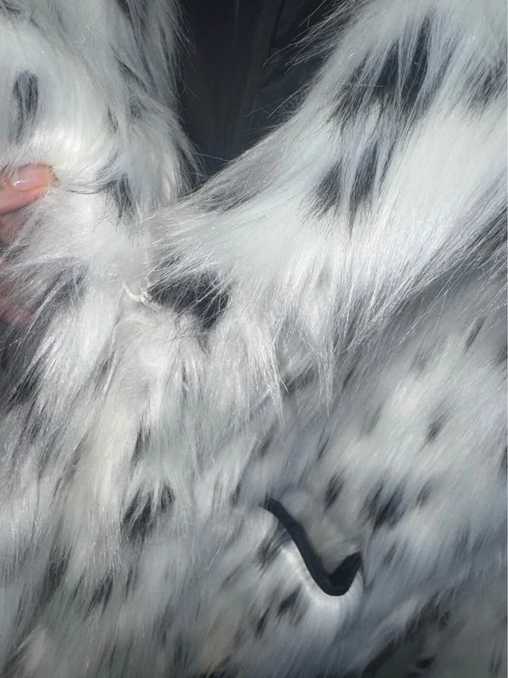 Fashion Nova Faux Fur Black & White Teddy Coat - photo 2