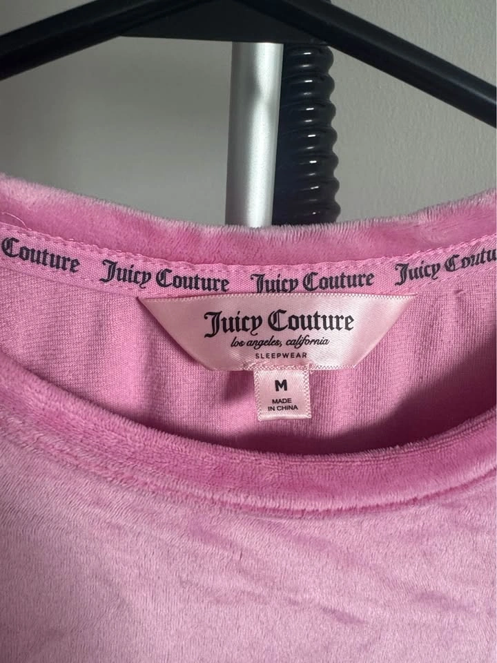 Juicy Couture Pink Velour Tee Rhinestone size M - photo 2