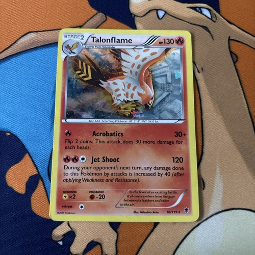 2014 Talonflame 10/119 XY - Phantom Forces Cracked Ice Holo MP