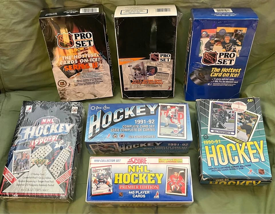 Unopened Boxes Hockey Cards from 1990-1992