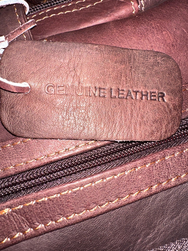 Brown leather Kenneth Cole Reaction laptop briefcase - photo 2
