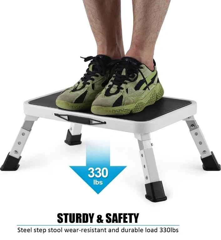 VEVOR 1-Step Folding Steel Step Stool, 330lbs, New