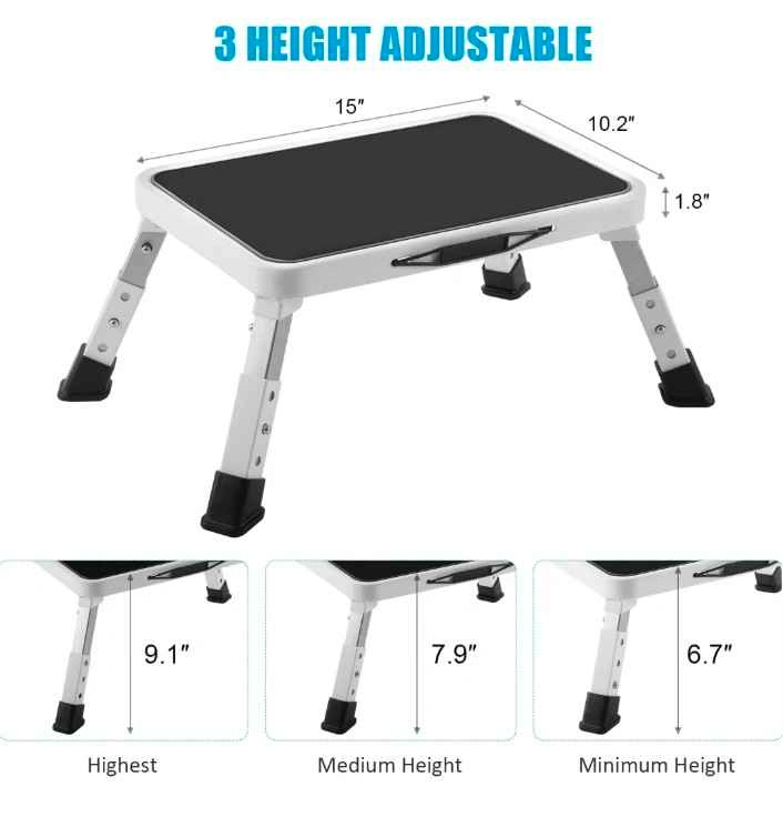 VEVOR 1-Step Folding Steel Step Stool, 330lbs, New - photo 2