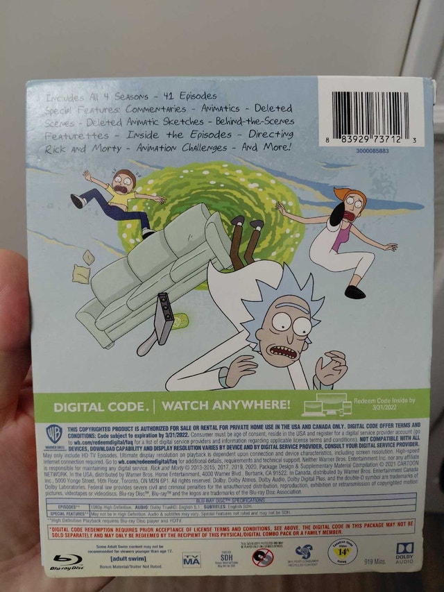 Rick & Morty Seasons 1-4 Blu Ray - New! - photo 2