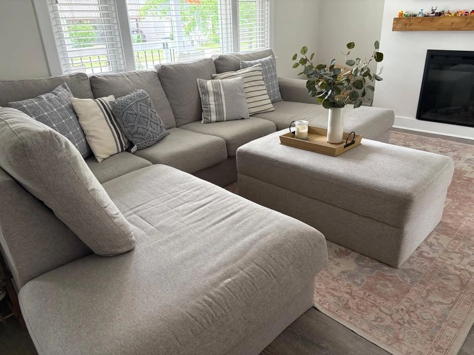 The Brick Montana Sectional + Storage Ottoman, Taupe - photo 3