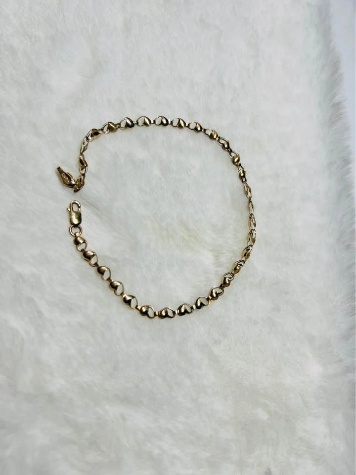 10k Gold Bracelet Heart Link - photo 2
