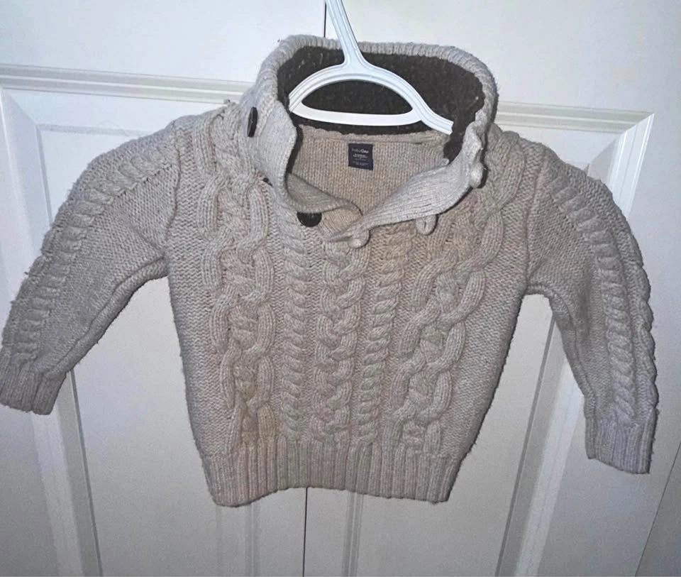 babyGap Cable Knit Shawl Collar Sweater