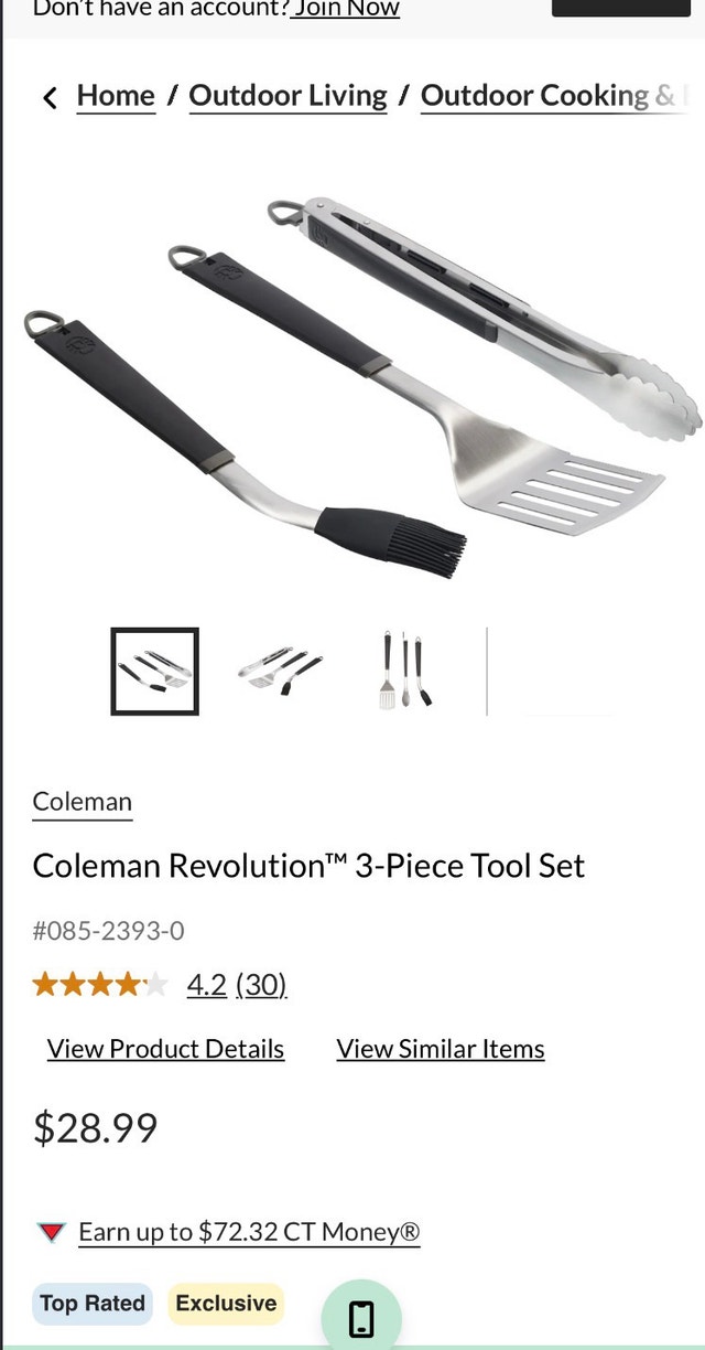 Coleman 3 piece barbecue tool set - photo 2