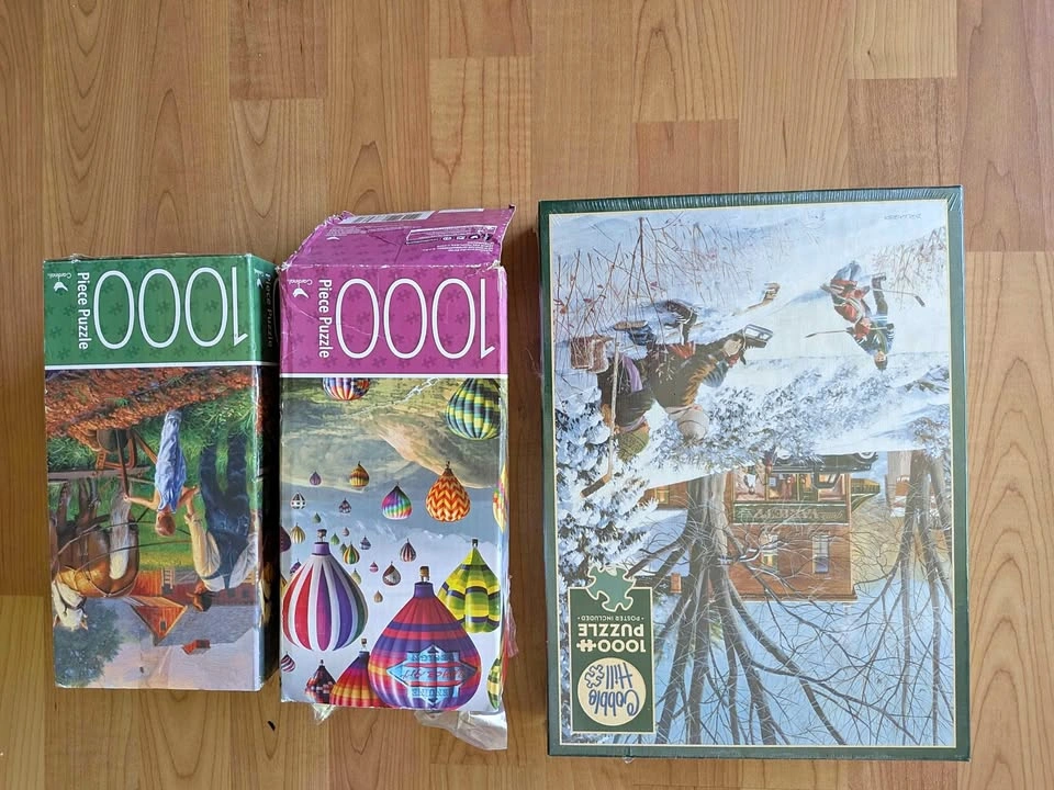 Assorted Jigsaw Puzzles - Kellogg's, Cobble Hill, Galison, and M