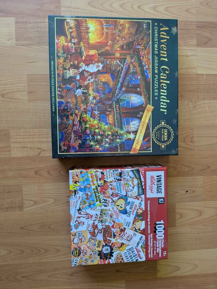 Assorted Jigsaw Puzzles - Kellogg's, Cobble Hill, Galison, and M - photo 2