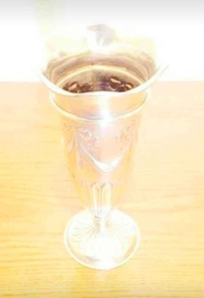Unique Antique Sterling Silver Rare Trumpet Vase - photo 4