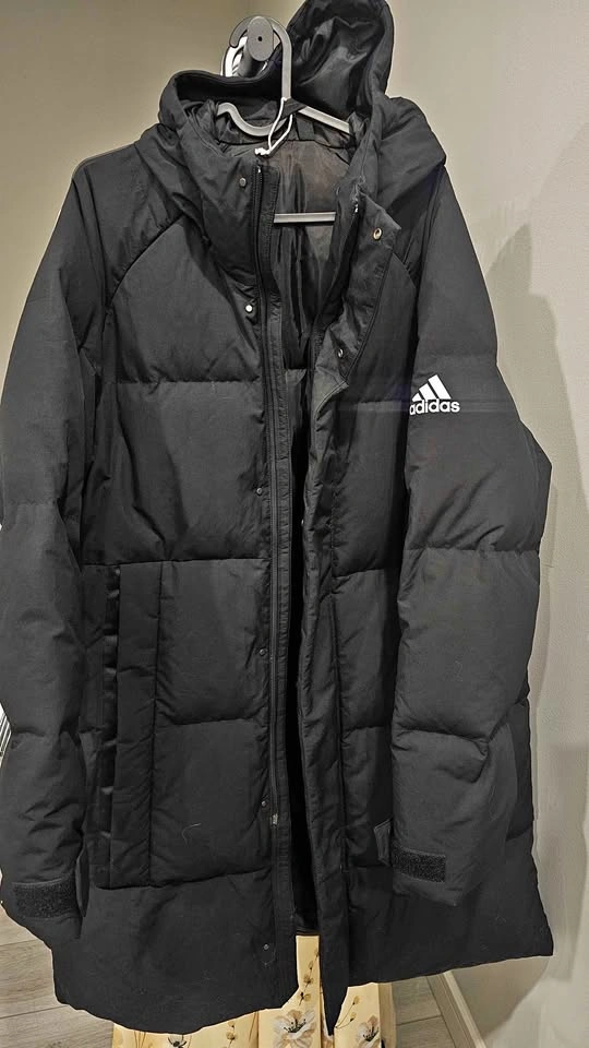 Adidas Long Hooded Puffer Parka Size XL