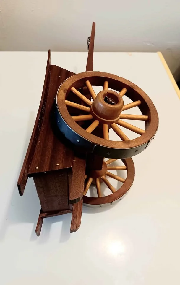 15" Handmade Rare Wooden Cart image indicator(6)