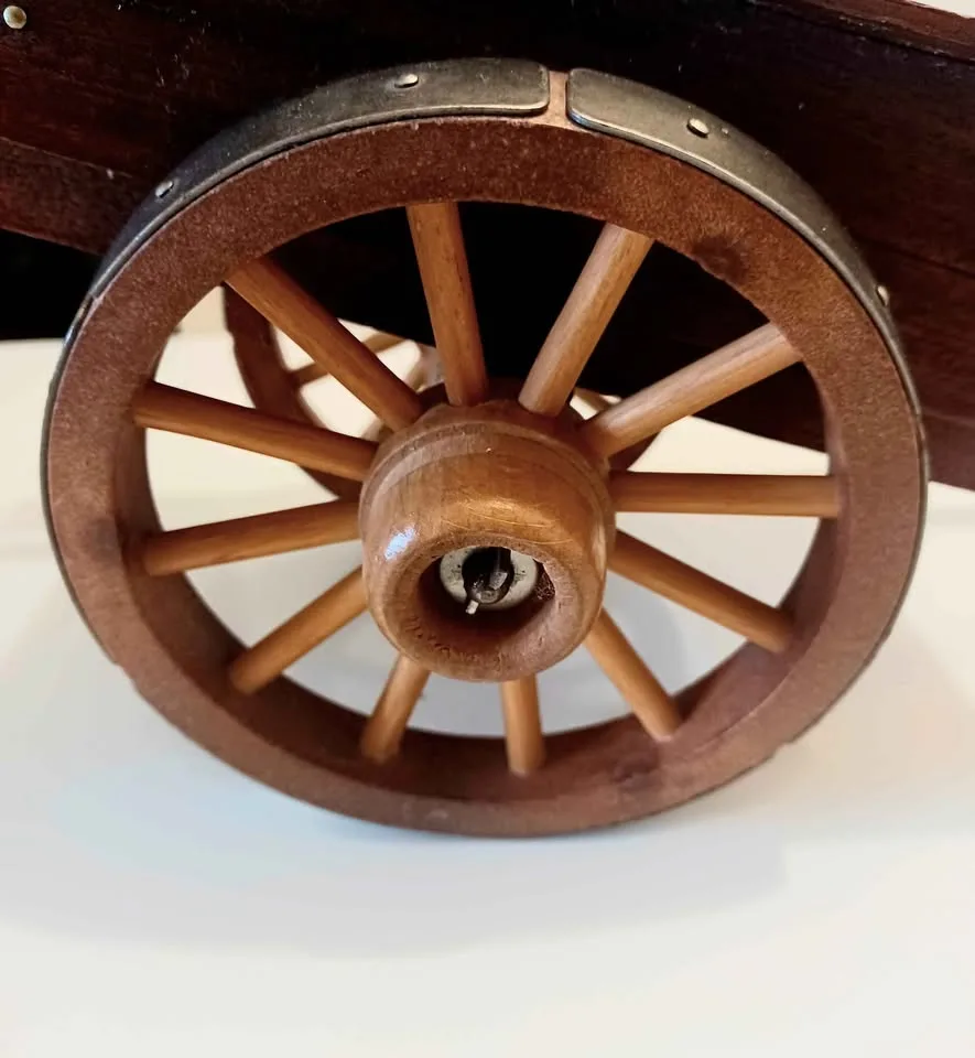 15" Handmade Rare Wooden Cart image indicator(7)