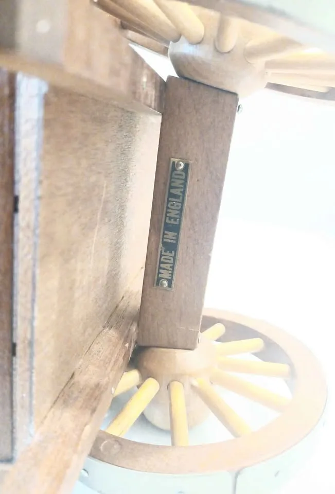 15" Handmade Rare Wooden Cart image indicator(8)