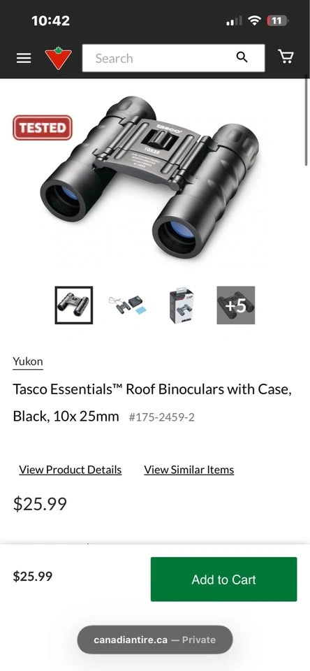 Tasco Binoculars and Case - photo 2