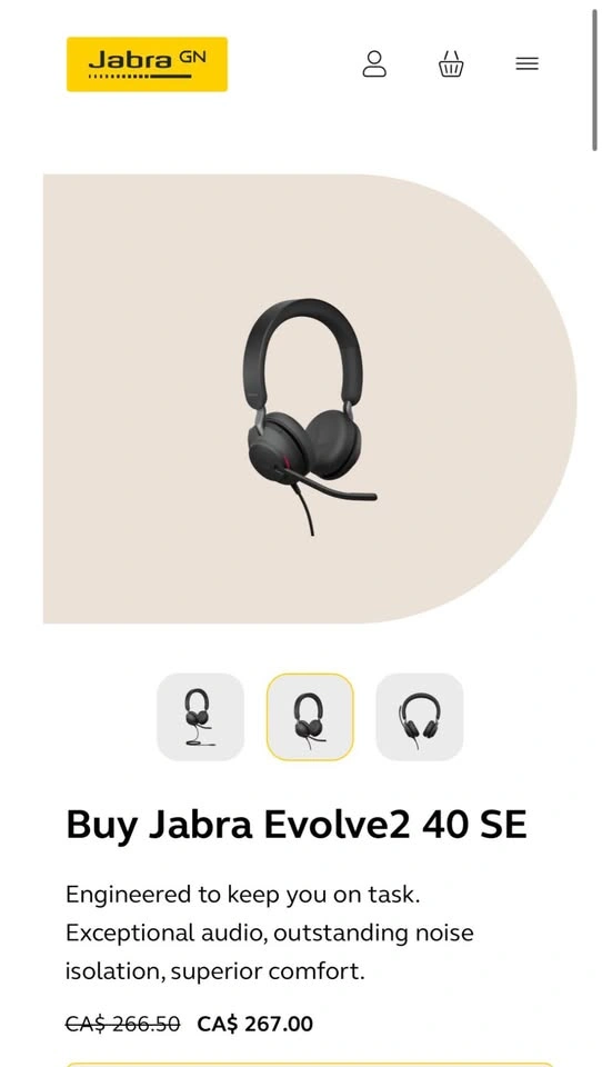 Jabra Evolve2 40 SE Headset New - photo 2