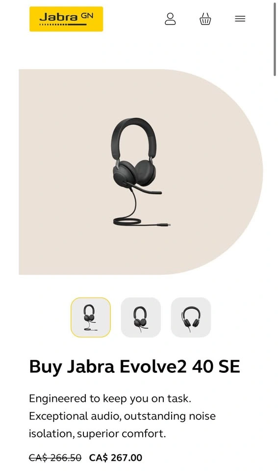 Jabra Evolve2 40 SE Headset New - photo 3