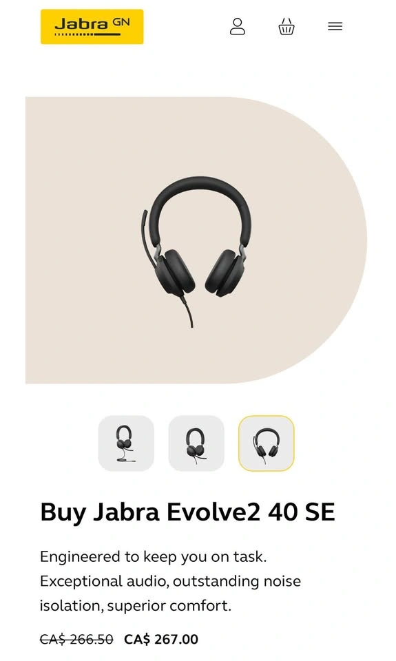 Jabra Evolve2 40 SE Headset New - photo 4