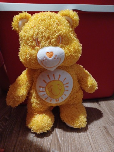 Yellow Care Bear Plush Backpack
