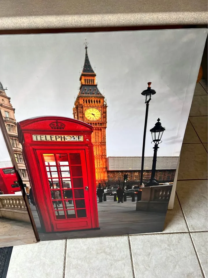 Wall Art Decor London Street Canvas 36x24 thumbnail