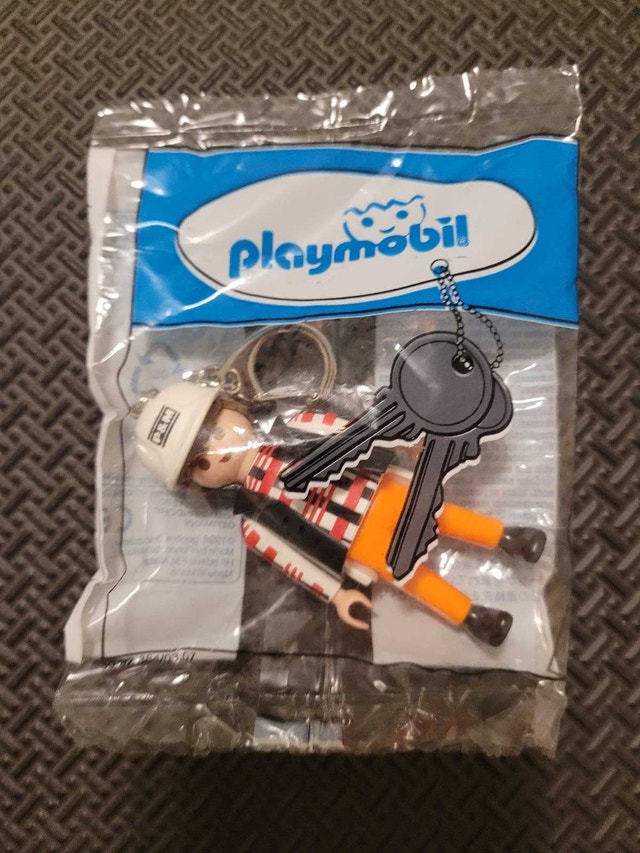 Vintage Playmobil "Worker" Keychain. Very Rare Promo Version