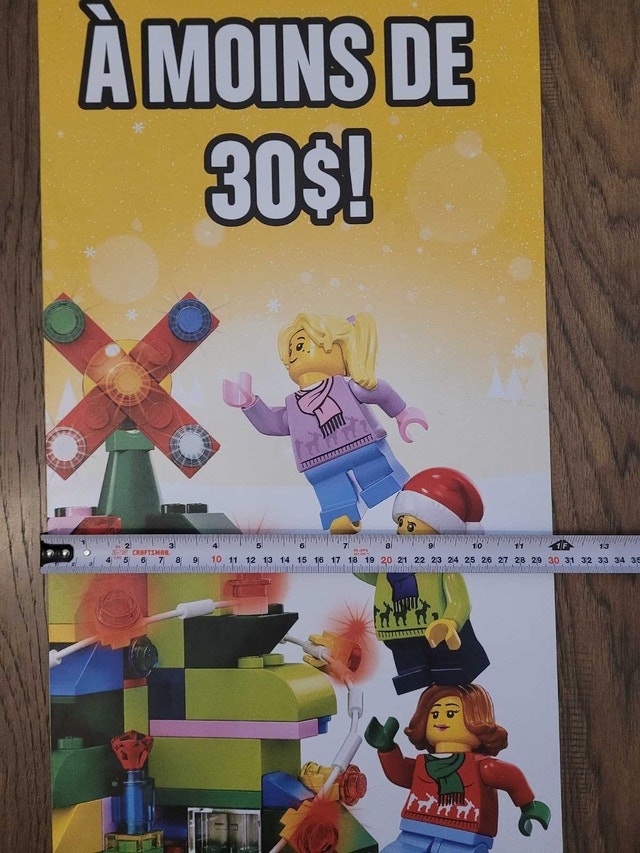 LEGO Christmas 2 Sided Store Sign, Bilingual (English & French) - photo 3