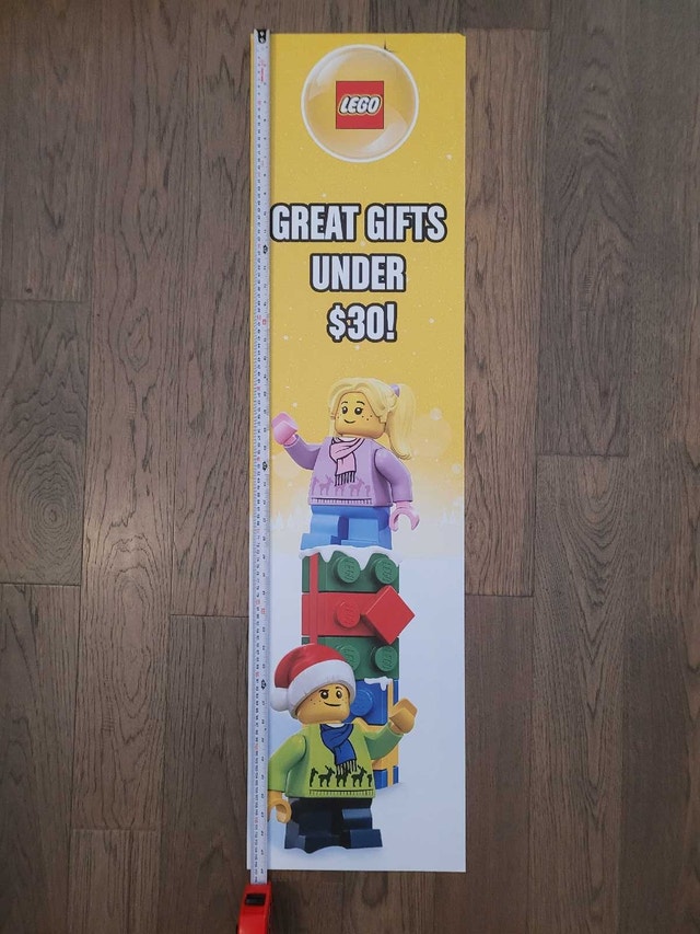 Large LEGO Christmas Double Sided Store Sign, English & French - photo 4